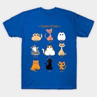 Types of Cats T-Shirt